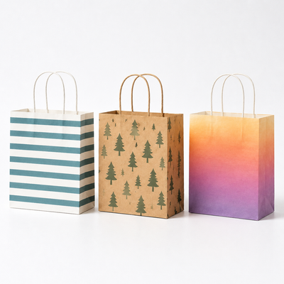Custom Square Kraft Paper Bags for Bakery & Takeout Packaging