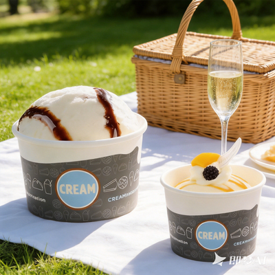 Custom Recyclable Ice Cream & Yogurt Cups - V4